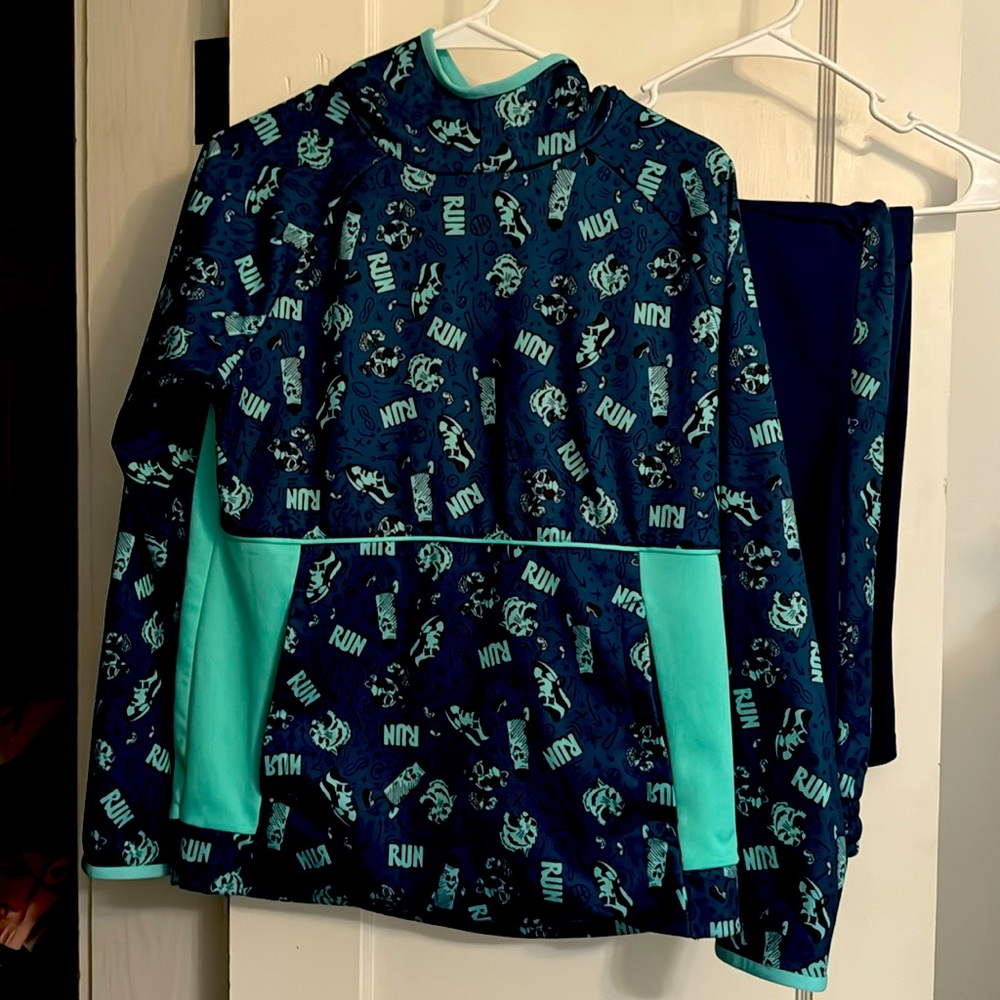 2 Piece hooded top and pants set gently worn.